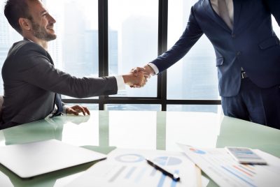 Businessman Handshake Corporate Colleagues Concept